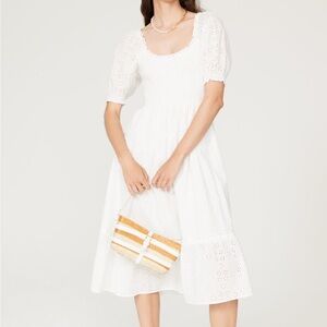 Hill House White Eyelet Nap Dress Small